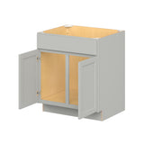 Hugo&Borg PRO Jasper 30-in W x 34.5-in H x 24-in D Whisper Gray Blind Sink Base Ready To Assemble Plywood Cabinet (Flat Panel Shaker Style)
