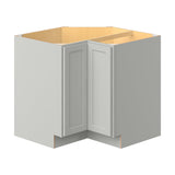 Hugo&Borg PRO Jasper 36-in W x 34.5-in H x 36-in D Whisper Gray Lazy Susan Corner Base Ready To Assemble Plywood Cabinet (Flat Panel Shaker Style)