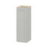 Hugo&Borg PRO Jasper 12-in W x 36-in H x 12-in D Whisper Gray Wall Ready To Assemble Plywood Cabinet (Flat Panel Shaker Door Style)