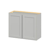 Hugo&Borg PRO Jasper 30-in W x 24-in H x 12-in D Whisper Gray Wall Ready To Assemble Plywood Cabinet (Flat Panel Shaker Door Style)