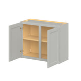 Hugo&Borg PRO Jasper 30-in W x 24-in H x 12-in D Whisper Gray Wall Ready To Assemble Plywood Cabinet (Flat Panel Shaker Door Style)