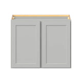 Hugo&Borg PRO Jasper 30-in W x 24-in H x 12-in D Whisper Gray Wall Ready To Assemble Plywood Cabinet (Flat Panel Shaker Door Style)