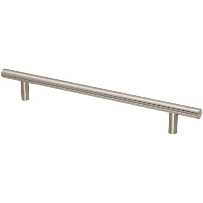 Style Selections 7-1/2-in (32mm) Center to Center Satin Nickel Rectangular Bar Drawer Pull