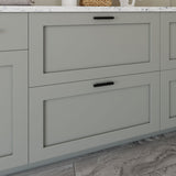 RELIABILT Overlake 30-in W x 34.5-in H x 24-in D Gray 2-Drawers Base Ready To Assemble Plywood Cabinet (Recessed Panel Style)