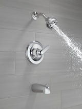 Delta Classic Chrome 1-Handle Multi-Function Bathtub and Shower Faucet with Valve, 5-in Showerhead