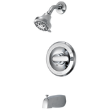 Delta Classic Chrome 1-Handle Multi-Function Bathtub and Shower Faucet with Valve, 5-in Showerhead