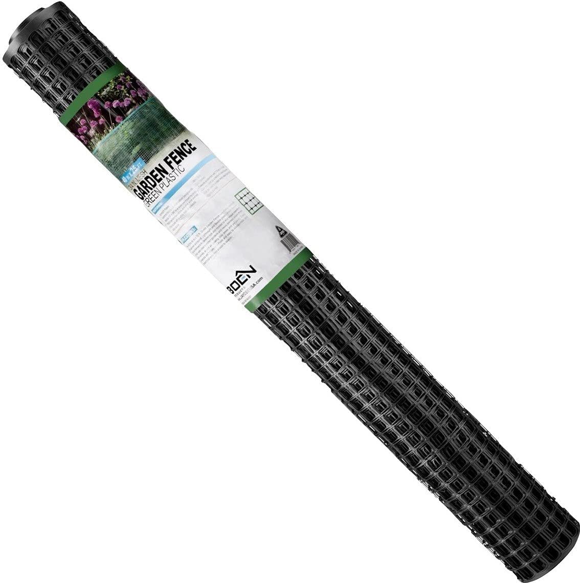 BOEN 50-ft x 4-ft 6-Gauge Black Plastic Extruded Mesh Rolled Fencing