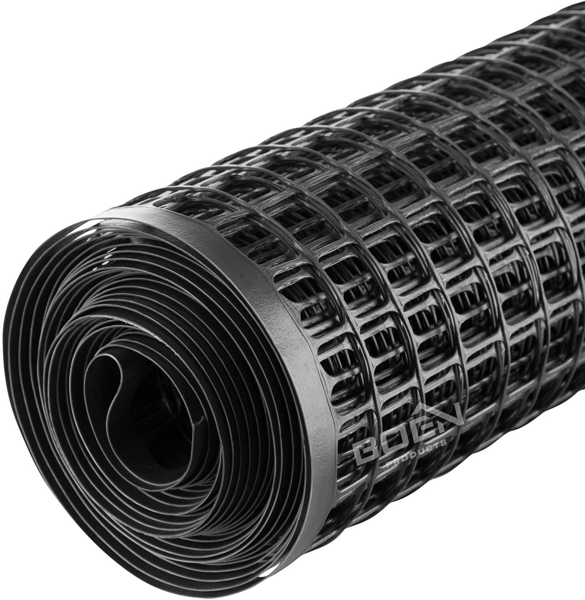 BOEN 100-ft x 4-ft 6-Gauge Black Plastic Extruded Mesh Rolled Fencing