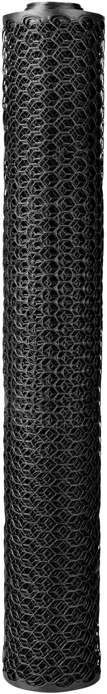 BOEN 50-Feet x 3-Feet Black Plastic Extruded Mesh Roll Fencing