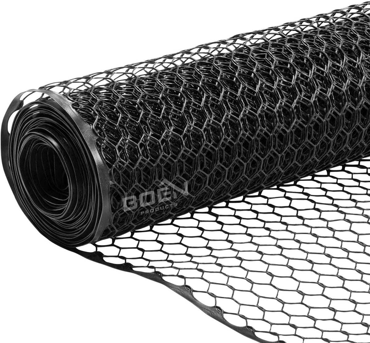 BOEN 50-ft x 3-ft 6-Gauge Black Plastic Extruded Mesh Rolled Fencing