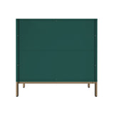 Clihome 3-Drawer MDF Green Storage Cabinet Green Nightstand