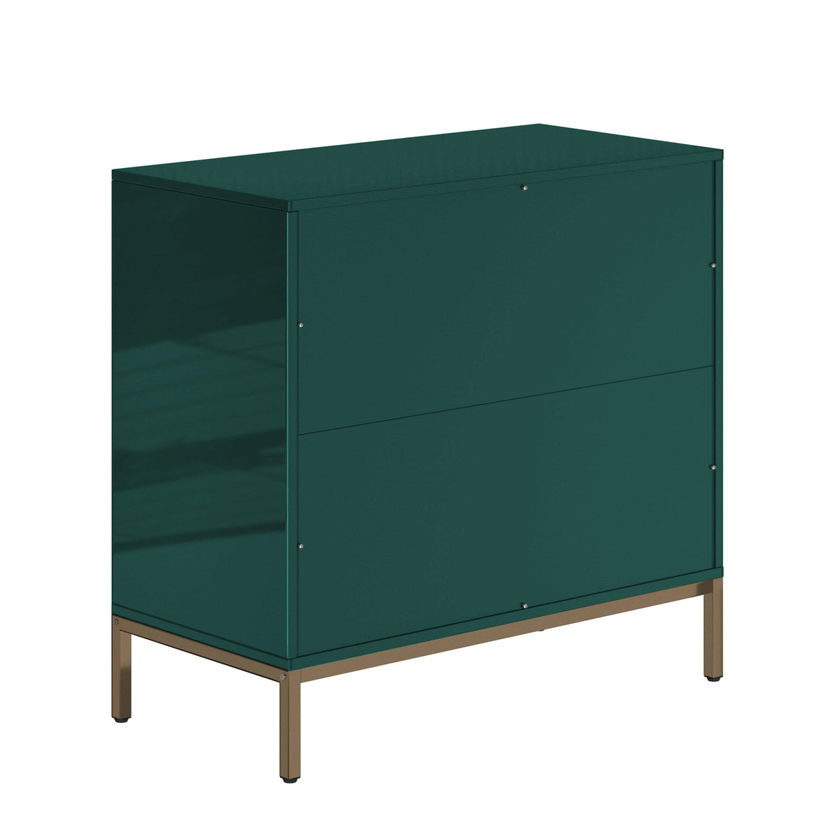 Clihome 3-Drawer MDF Green Storage Cabinet Green Nightstand
