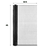 BOEN 50-ft x 4-ft 6-Gauge Black Plastic Extruded Mesh Rolled Fencing