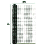 BOEN 100 ft. x 4 ft. 6-Gauge Green Plastic Extruded Mesh Rolled Fencing