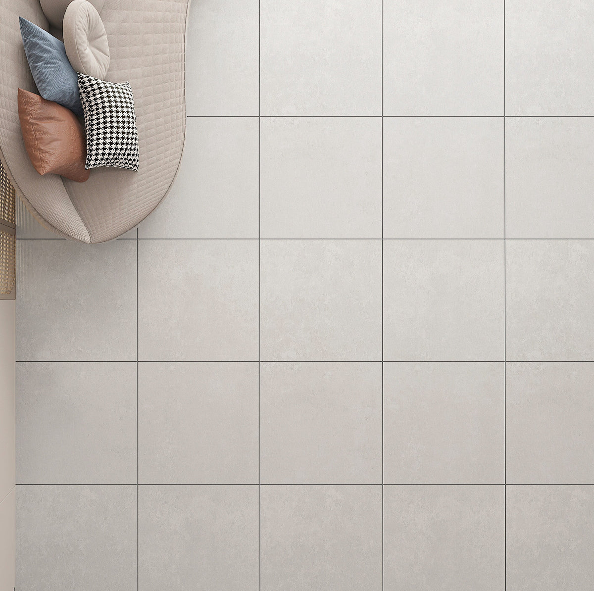 Giorbello Melange White 24-in x 24-in Matte Porcelain Stone Look Floor and Wall Tile (16-sq. ft/ Carton)