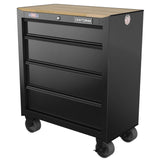 CRAFTSMAN 26.2-in L x 32.5-in H 4-Drawer Rolling Black Wood Work Bench