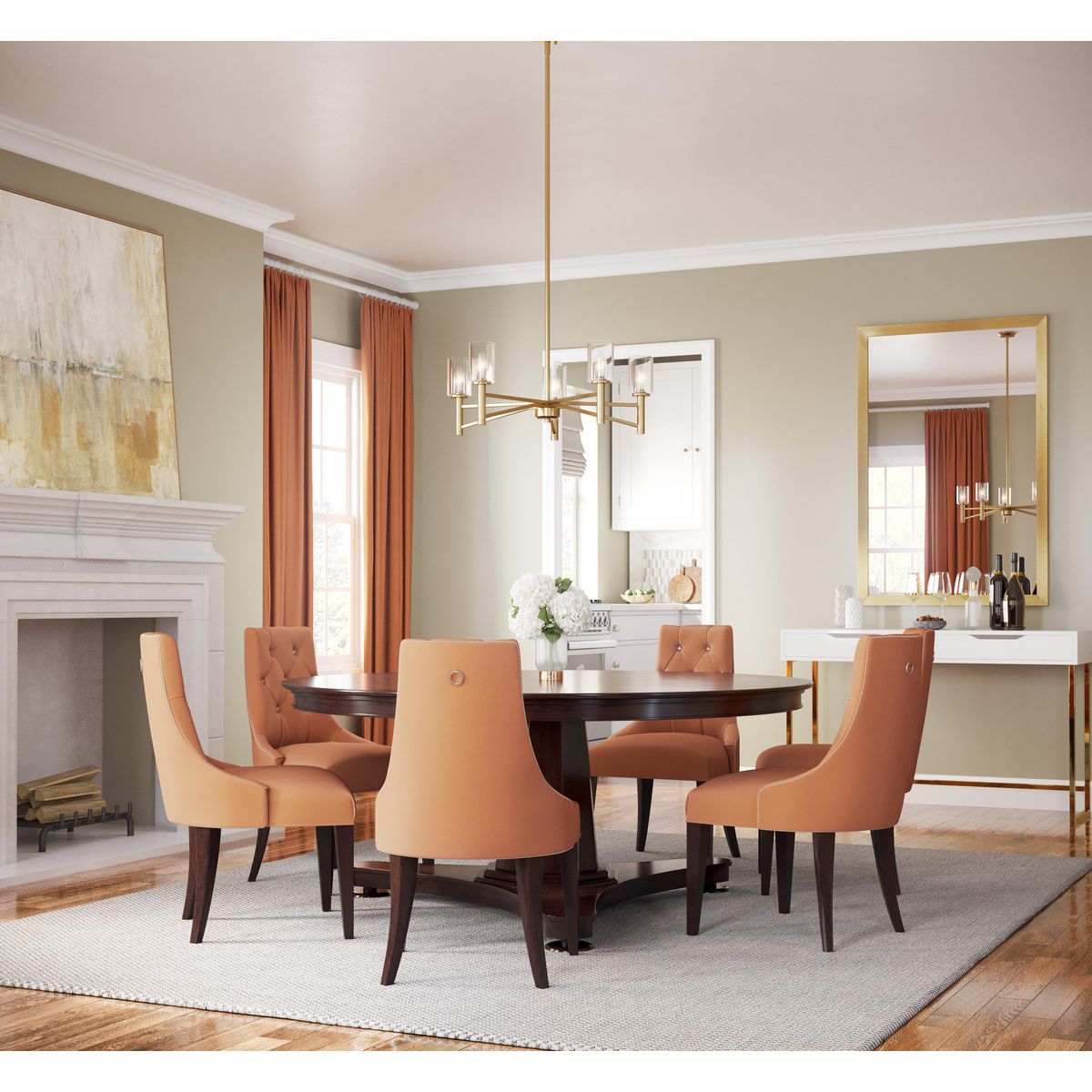 Progress Lighting Roxobel 5-Light Brushed Gold Modern/Contemporary Chandelier