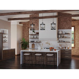 Progress Lighting Morehouse 3-Light Matte Black Transitional Seeded Glass Cylinder Medium Hanging Pendant Light