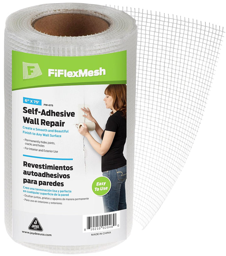 BOEN Fiberglass Mesh Construction 6-in x 75-ft Mesh Construction Self-adhesive Drywall Joint Tape 3-Pack