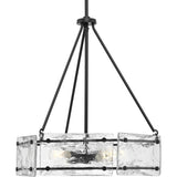 Progress Lighting Rivera 4-Light Matte Black Craftsman Chandelier