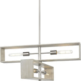 Progress Lighting Boundary 4-Light Brushed Nickel Modern/Contemporary Chandelier