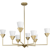 Progress Lighting Pinellas 8-Light Gold Modern/Contemporary Chandelier
