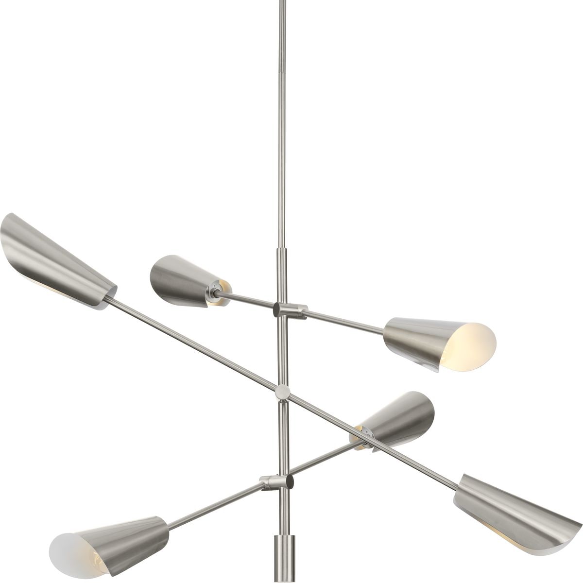 Progress Lighting Cornett 6-Light Brushed Nickel Modern/Contemporary Chandelier