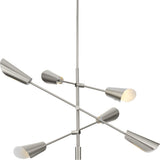 Progress Lighting Cornett 6-Light Brushed Nickel Modern/Contemporary Chandelier