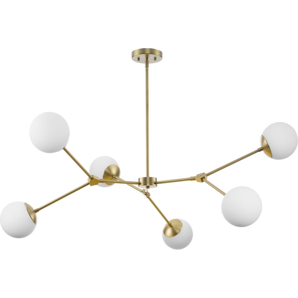 Progress Lighting Haas 6-Light Brushed Bronze Mid-century Chandelier