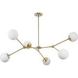 Progress Lighting Haas 6-Light Brushed Bronze Mid-century Chandelier