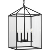 Progress Lighting Hillcrest 4-Light Matte Black Transitional Chandelier
