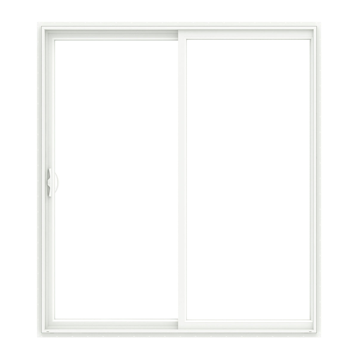 Pella 150 Series 96-in x 80-in x 4-9/16-in Jamb White Vinyl Sliding Universal Double Patio Door with Low-E Argon Glass