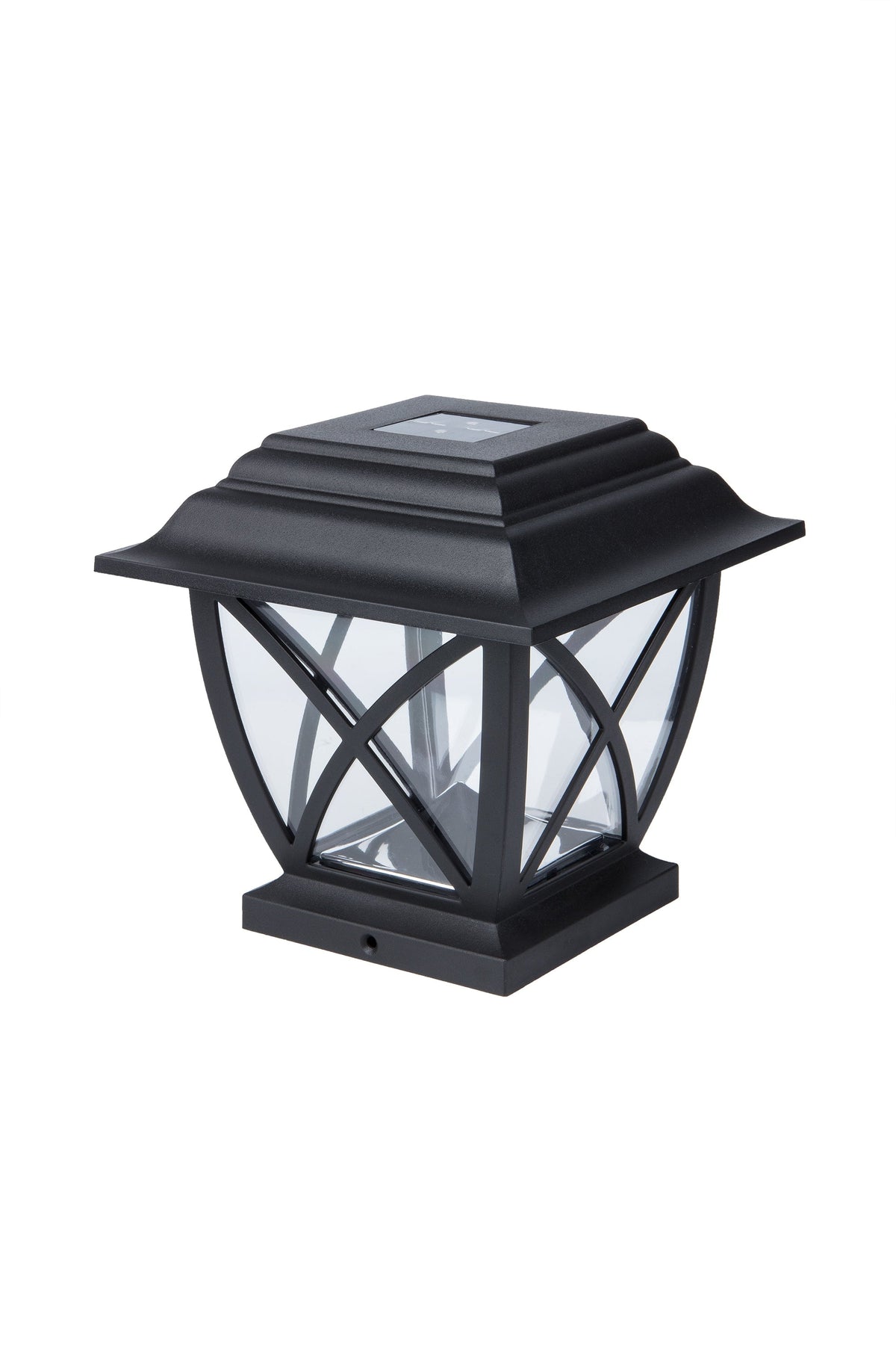 Harbor Breeze 4-in x 4-in 2-Pack 5-Lumen Black Solar LED Outdoor Post Cap Light (3500 K)