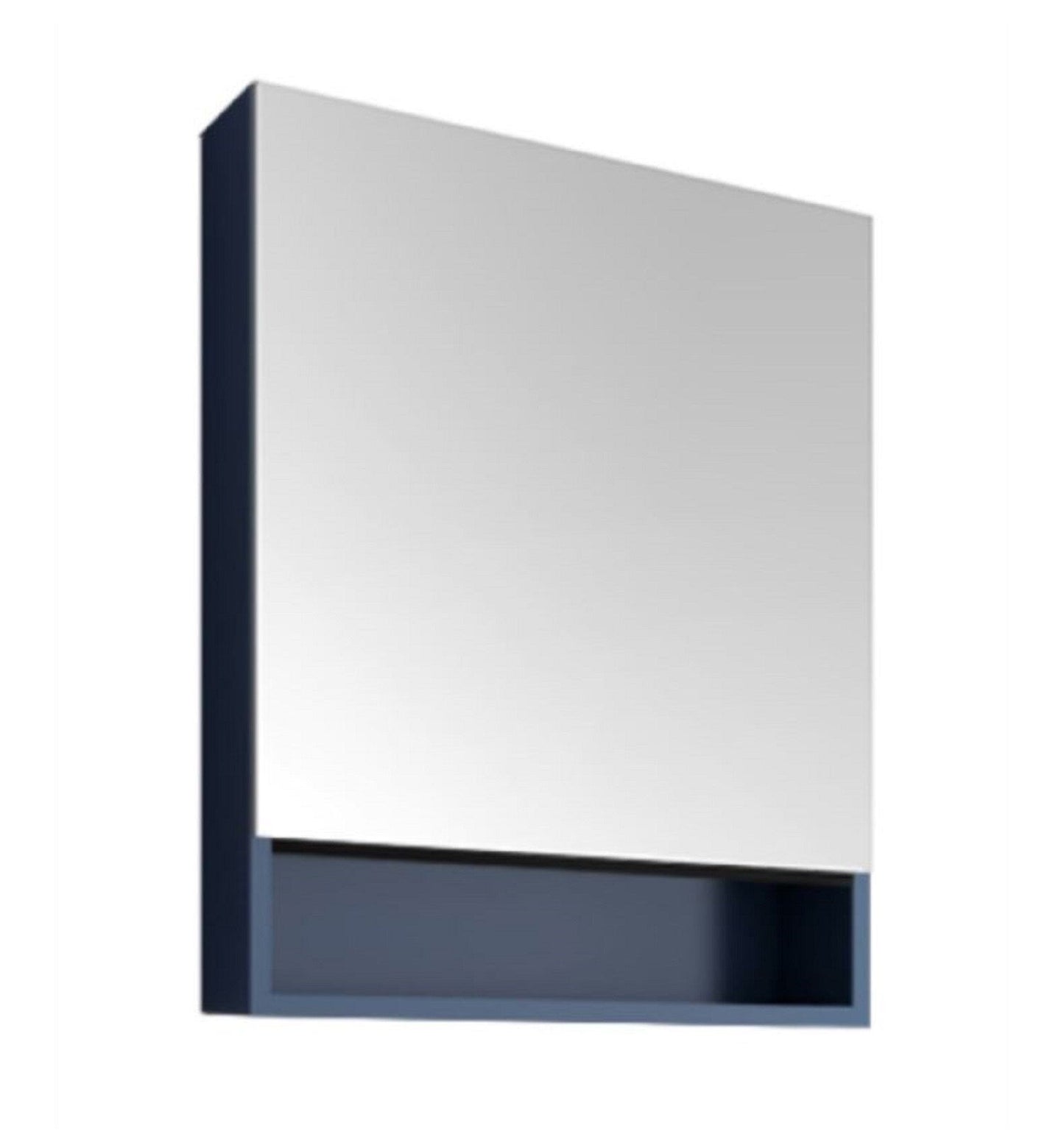 Fresca Stella 24-in x 34-in Surface Mount Royal Blue Mirrored Soft Close Medicine Cabinet