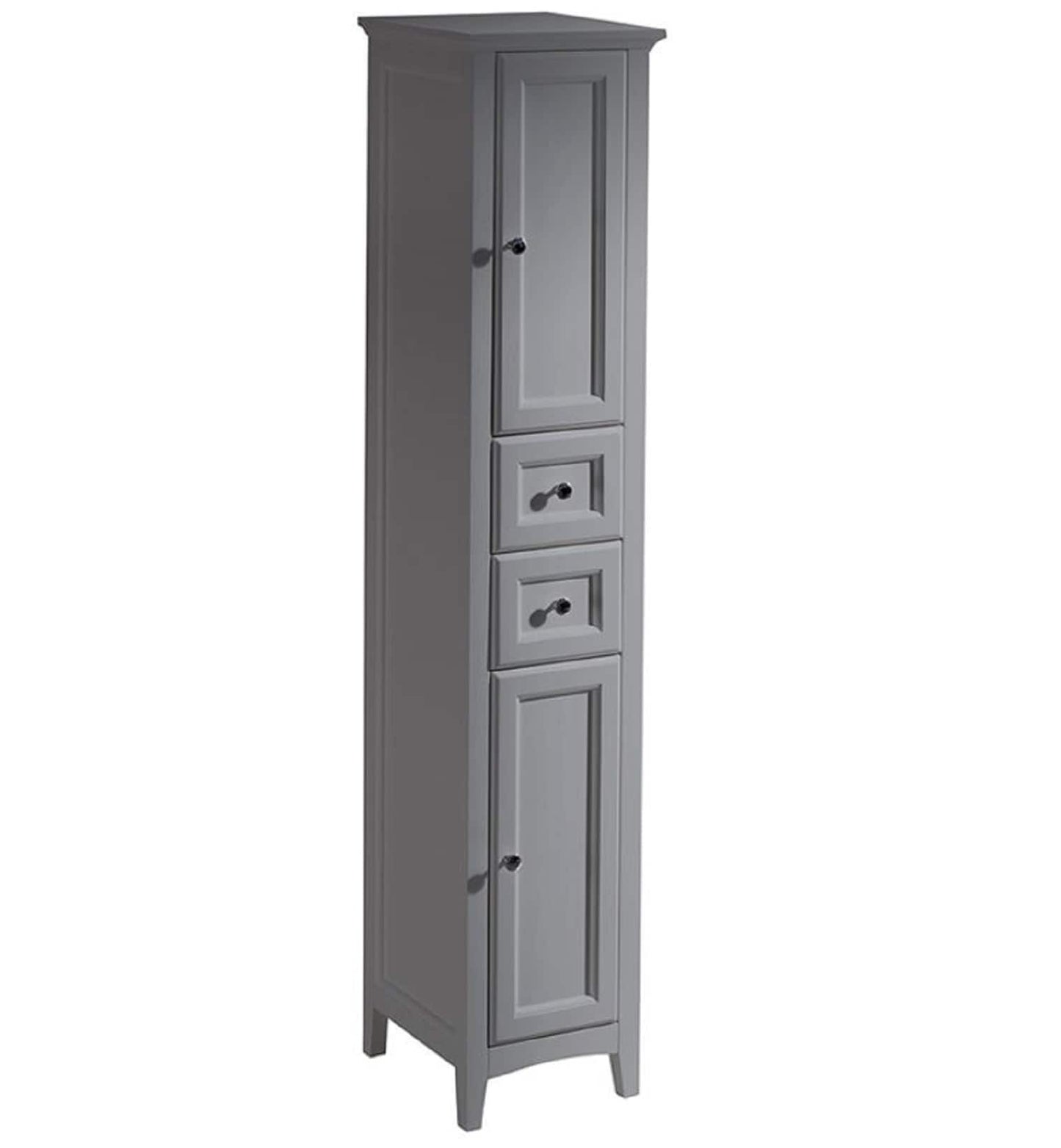 Fresca Oxford 14-in x 68-in x 15.84-in Gray Wood Freestanding Soft Close Corner Linen Cabinet