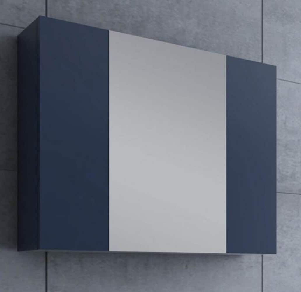 Fresca Stella 32-in x 24-in Surface Mount Royal Blue Mirrored Soft Close Medicine Cabinet