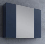 Fresca Stella 32-in x 24-in Surface Mount Royal Blue Mirrored Soft Close Medicine Cabinet
