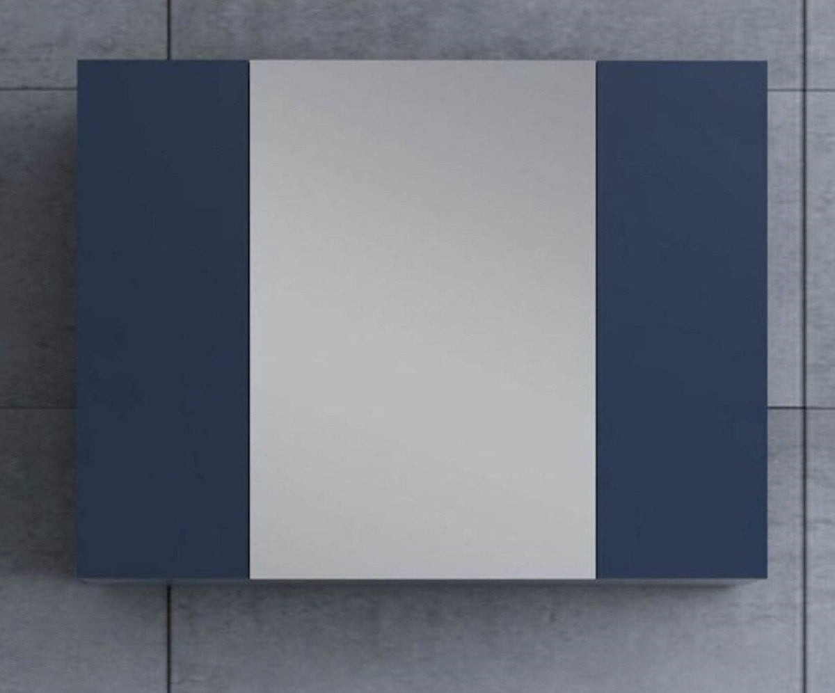 Fresca Stella 32-in x 24-in Surface Mount Royal Blue Mirrored Soft Close Medicine Cabinet