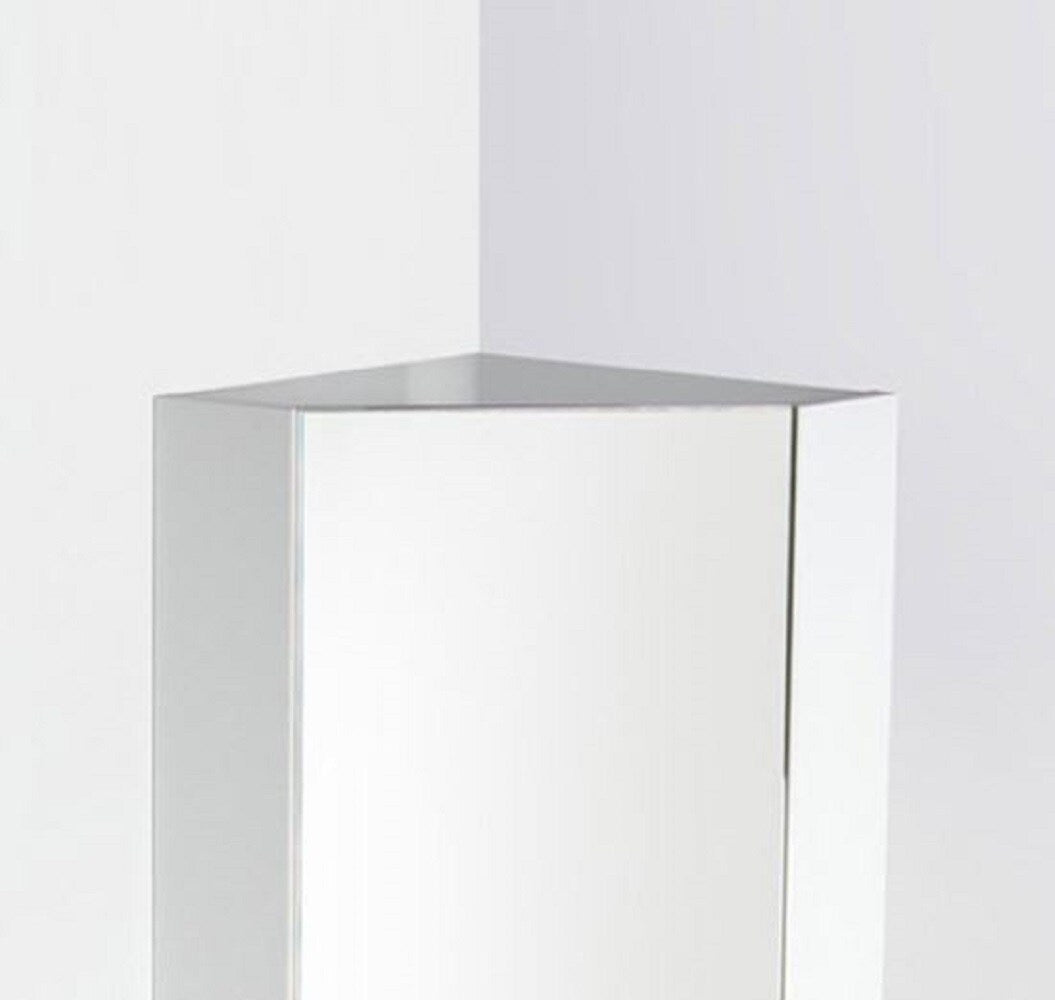 Fresca Coda 14-in x 23.5-in Surface Mount White Mirrored Soft Close Medicine Cabinet
