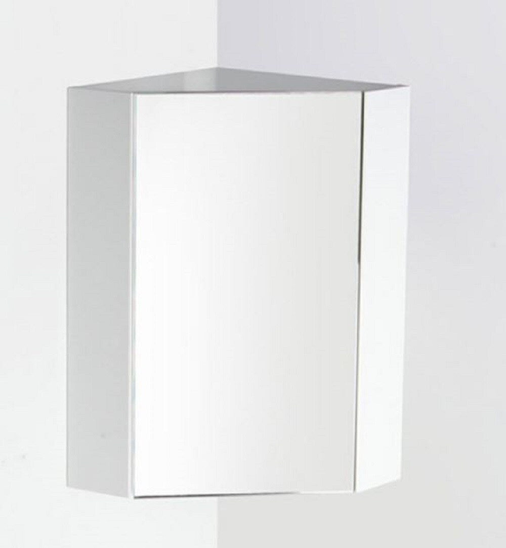 Fresca Coda 14-in x 23.5-in Surface Mount White Mirrored Soft Close Medicine Cabinet