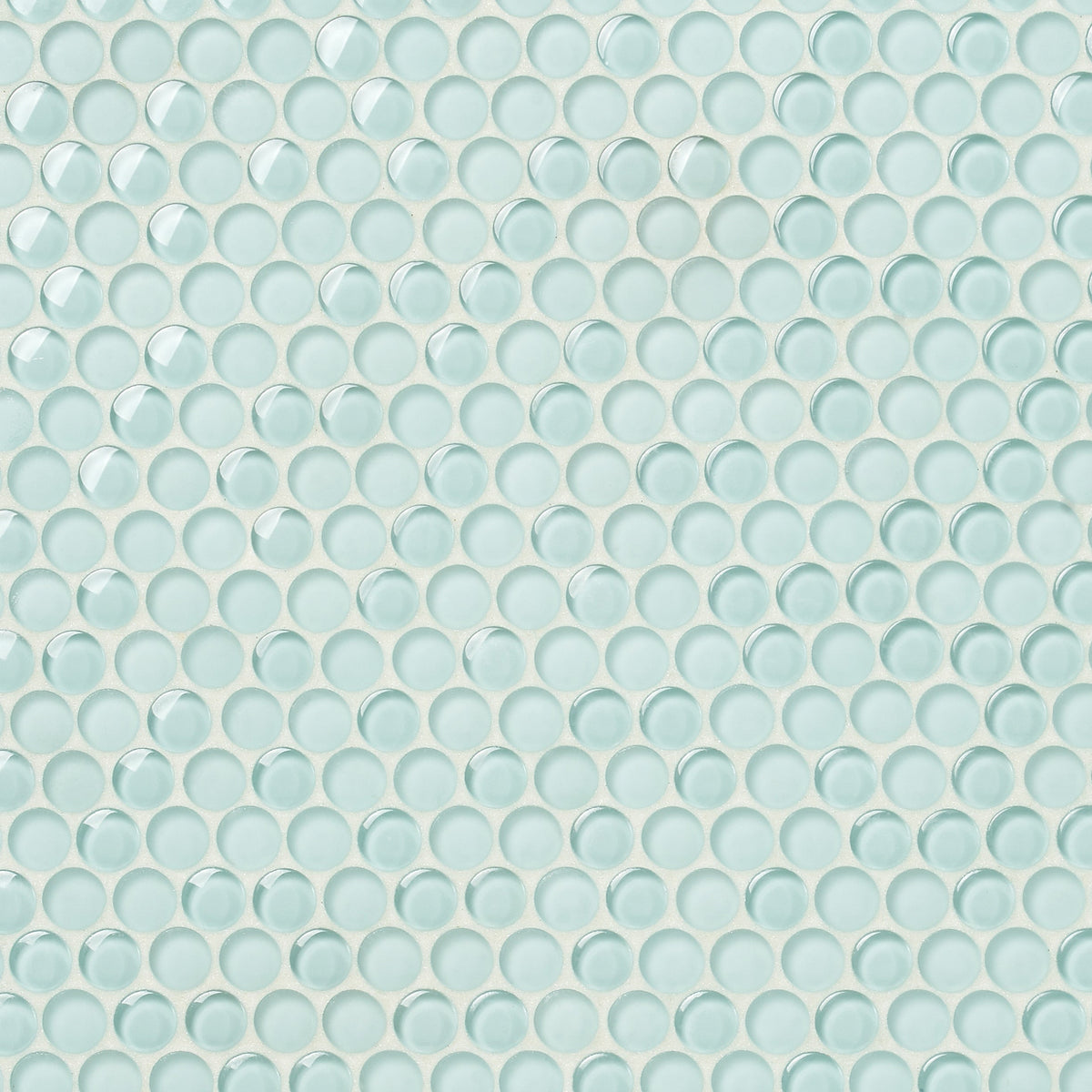 Artmore Tile Lumin Light Green 12-in x 12-in Multi-finish Glass Penny round Mosaic Wall Tile product image