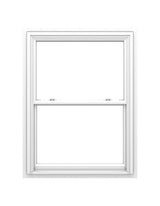 Pella 150 Series New Construction 35-1/2-in x 37-1/2-in White Vinyl Low-E Argon Double-Hung Window, Full Screen Included