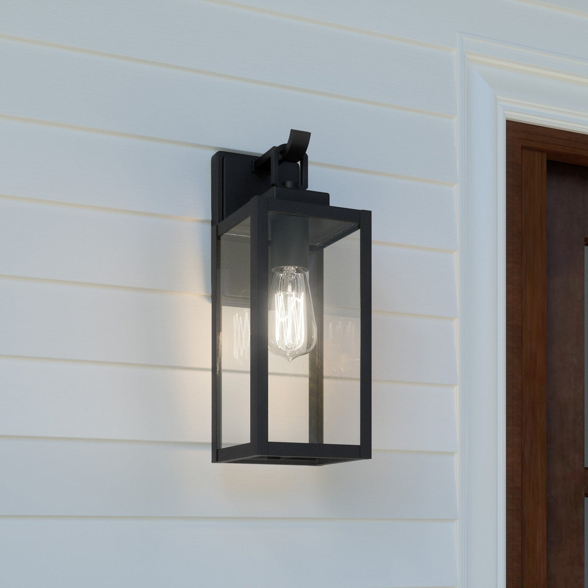 Quoizel Breitling 13.5-in H Matte Black Medium Base (E-26) Outdoor Wall Light