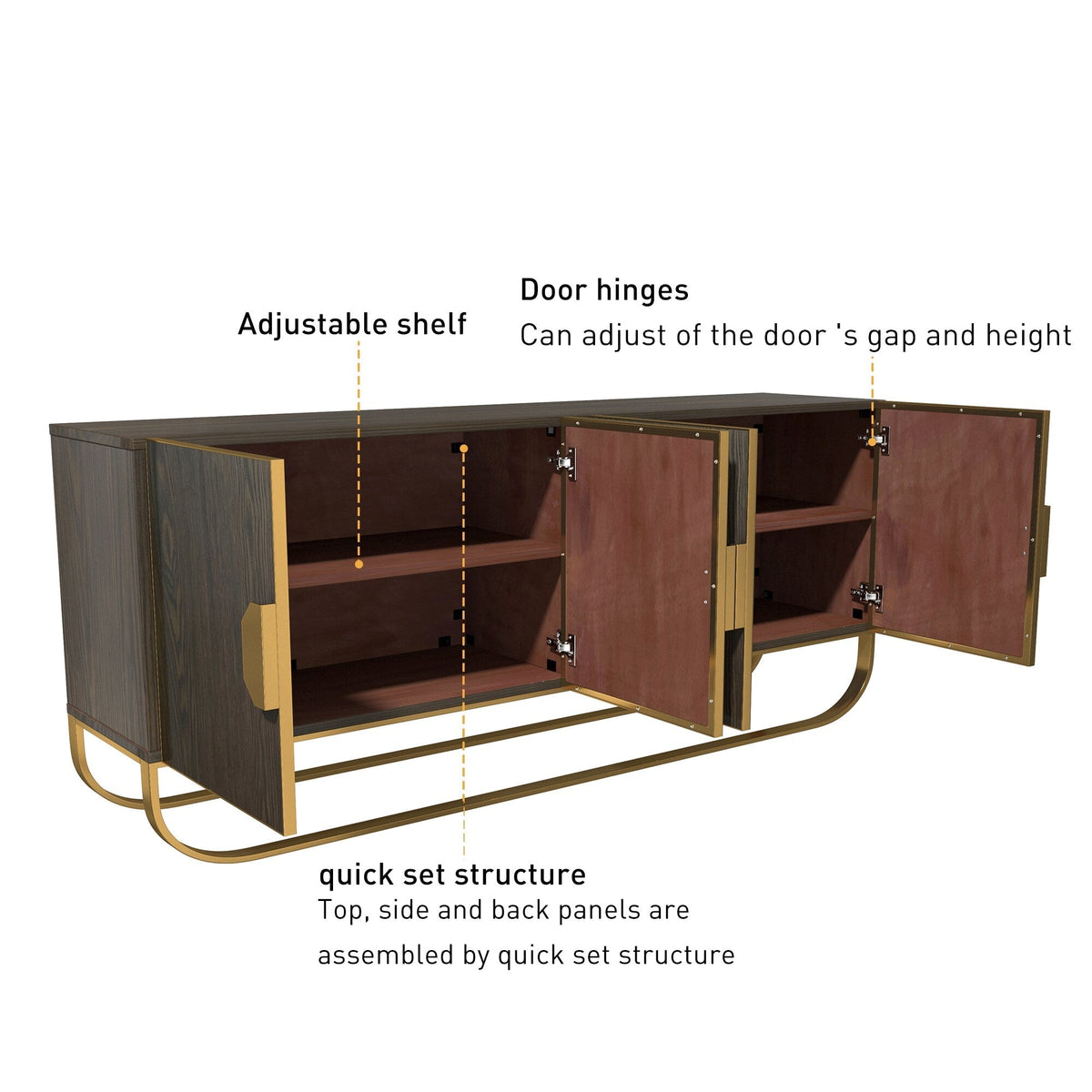 Clihome 15.75-in W x 31.5-in H Mdf Brown Freestanding Utility Storage Cabinet