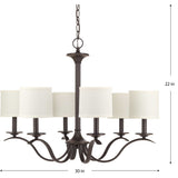 Progress Lighting Inspire 6-Light Antique Bronze Traditional Chandelier