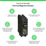Square D Homeline 20-Amp Single-Pole Standard Trip Circuit Breaker, 120/240V, 10kA AIR (HOM120CP)