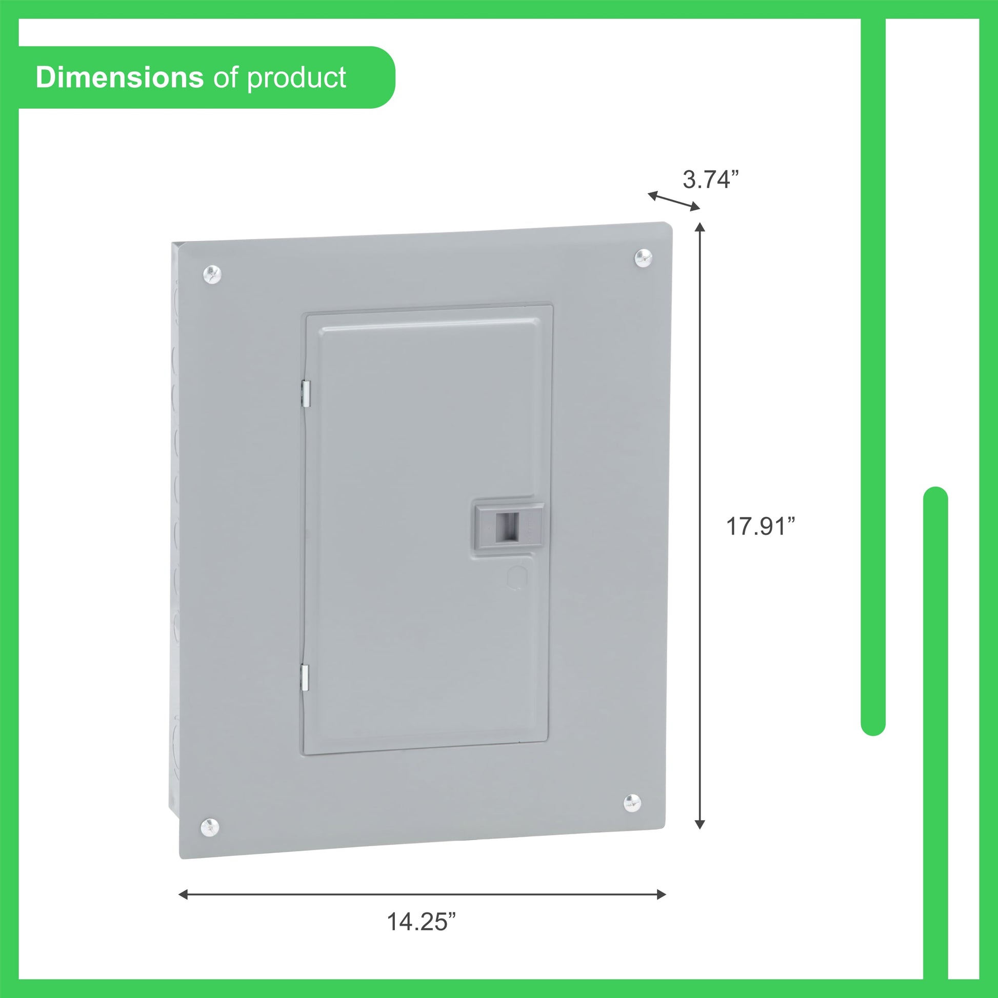 Square D Homeline 125-Amp 8-space load center - angle view