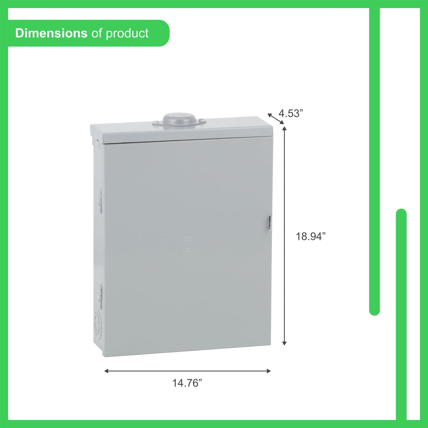 Square D Homeline 125-Amp 8-space load center - angle view