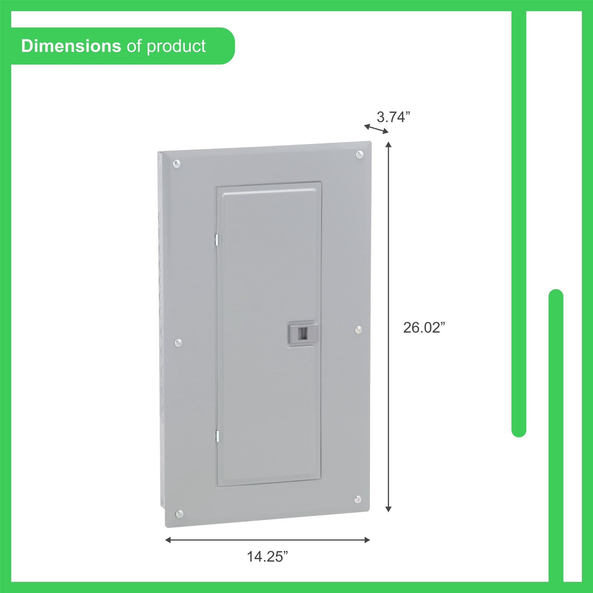 Square D Homeline 125-Amp 20-space load center - angle view