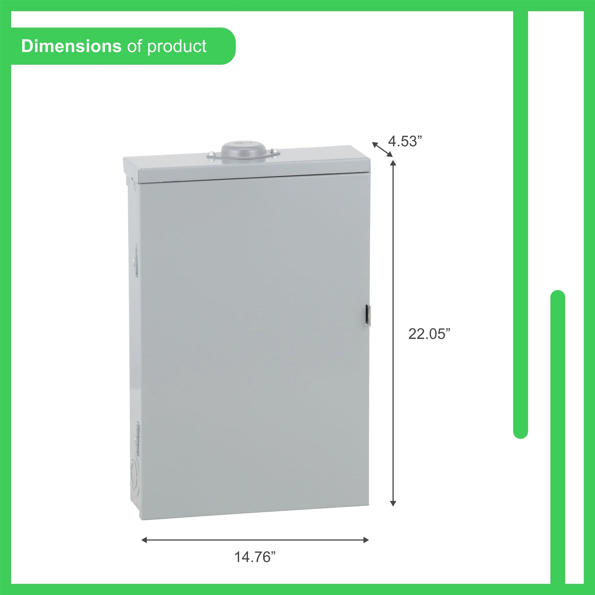 Square D Homeline 125-Amp 20-space load center - angle view